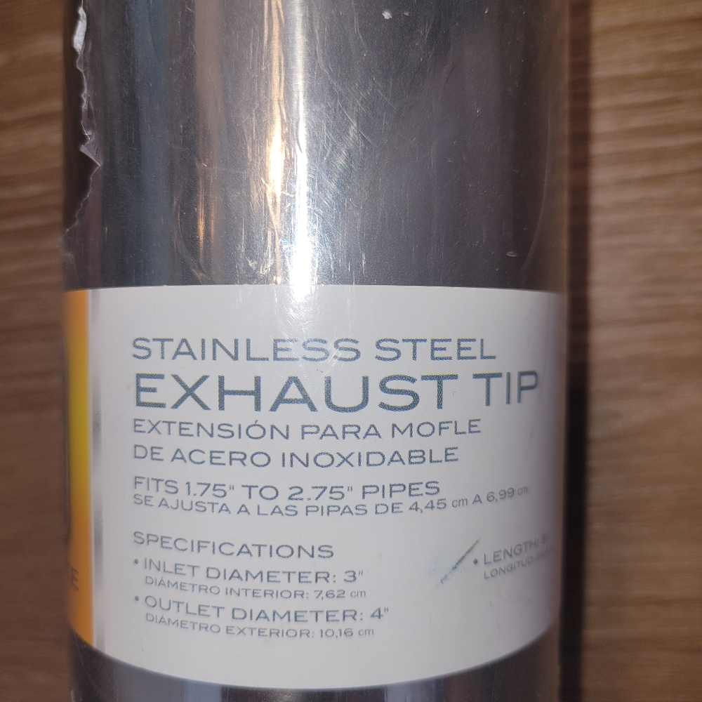 Pro Elite Stainless Steel Exhaust Tip 9 Inch Length NEW PM-1060SAZ - Picture 2 of 8